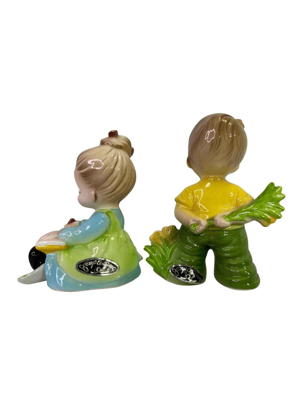 Josef Originals Happiness Is New Crayons & Happiness Is Flowers Figurines Vtg - Picture 3 of 13